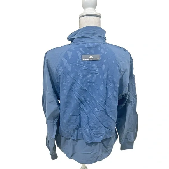 Adidas by Stella McCartney steel Blue zip up lightweight windbreaker Jacket xs - Picture 9 of 13